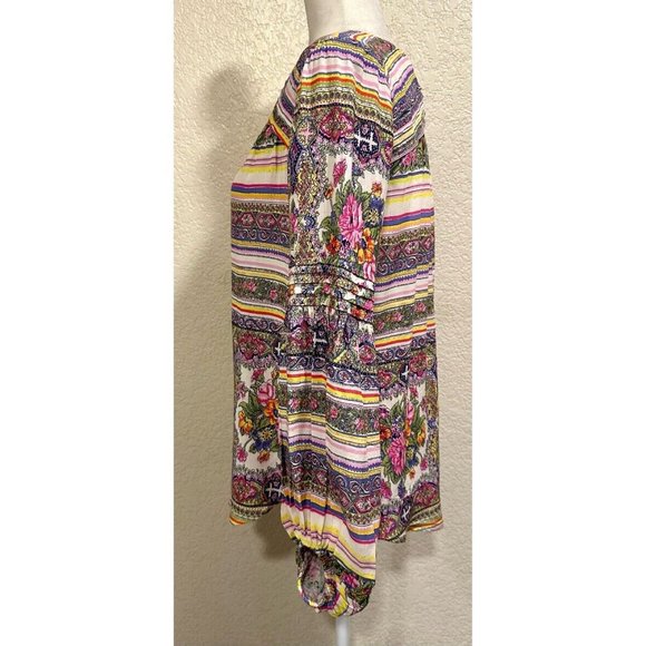 Anthropologie Maeve Ceresco Peasant Boho  Floral Blouse - Picture 4 of 6